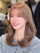 ティア(Tia.)&nbsp;（2wayバング/レイヤーカット/シースルーバング/ベージュ）