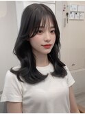 韓国レイヤーカットで可愛いくびれヘアS グレーベージュ