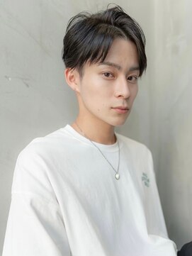 イオ 本厚木(io) アップバングニュアンスパーマビジネスメンズカット刈り上げ