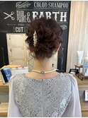 三軒茶屋_レディース_シニヨン_ミドルアップ_結婚式_ヘアセット