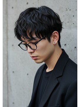 キャンバス バイ ネオリーブ 横浜西口(Canvas by neo.) ニュアンスパーマ　韓国マッシュ　ブルーブラック