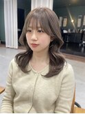 オリーブベージュ レイヤーカット 顔まわりカット☆