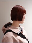 【ami style】赤ボブ　ミニボブ　ブリーチなしカラー
