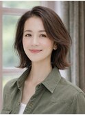 40代50代60代ショート白髪ぼかしハイライト
