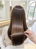 美髪縮毛矯正ストレート乾かすだけでまとまる艶髪/髪質改善