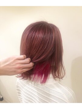 リー 枚方(Lee) ラズベリーピンク×インナーカラー