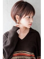 カライング(ing) 大人可愛い20代30代40代黒髪前下がりショートボブ丸みショート◎