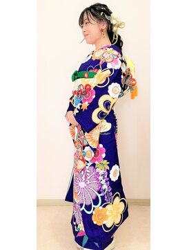 デザインヘアーピアジェ 八木店(DESIGN HAIR PIAGET) ☆2022年・ピアジェ成人式☆最新アップ&着付&メイク☆3