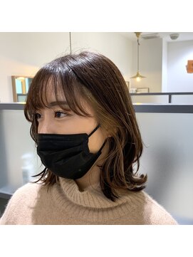 プリマ アンジュ 中目黒店(PRIMA ange) 大人可愛い20代30代小顔丸みエギョモリこなれヘアインナーカラー