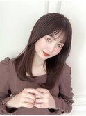 前髪カットが可愛い☆ピンクベージュカラー☆ツヤ美髪髪質改善