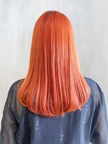 アルバム 渋谷パルコ(ALBUM)&nbsp;オレンジロング_グレージュカラーボブウルフ_ba335021