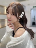 韓国ガーリーヘア バレッタアレンジ お顔まわり 学割U24