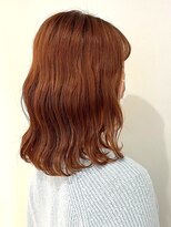 リリィ ヘアデザイン(LiLy hair design)&nbsp;Lilyセミロング/オレンジブラウン