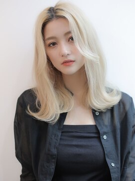 アグ ヘアー カナン 博多那珂店(Agu hair canan) 《Agu hair》女っぽ鎖骨ムギョル巻きロング
