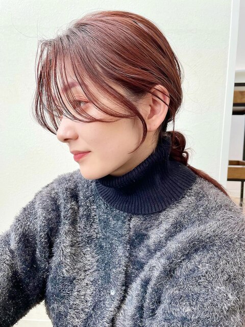 ポニーテールにねじり編み*ヘアセット*ヘアアレンジ*お呼ばれ