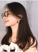 大人可愛いロングレイヤーカット/流し前髪/romp藤巻i/ワンカール