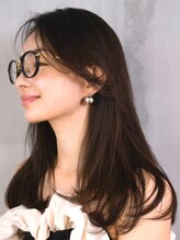 ロンプ(romp) 大人可愛いロングレイヤーカット/流し前髪/romp藤巻i/ワンカール