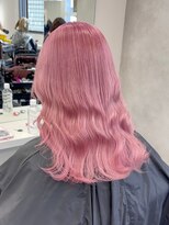 ベレーザ 渋谷(BELEZA)&nbsp;10349秋色ピンクヘアーウルフレイヤーロングミルクティーピンク