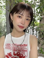 メゾンアクア 表参道(Maison ACQUA)&nbsp;+切りっぱなしボブルフ/黒髪ネビージュ/小顔ワンレン/縮毛矯正