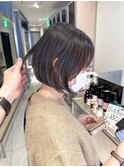 【坂本拓麻】大人かわいい切りっぱなしボブ/透明感地毛風カラー