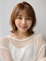 小顔 フェミニンロング メルティーカラー 似合わせカット"