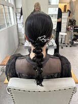 編み下ろし　結婚式アレンジ