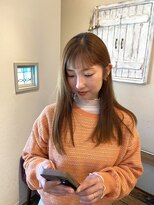 琥珀 ナチュラルセミロング