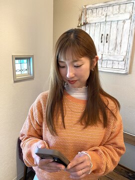 琥珀 ナチュラルセミロング