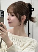 ミディアムレイヤーカット内巻き顔まわりレイヤーカット
