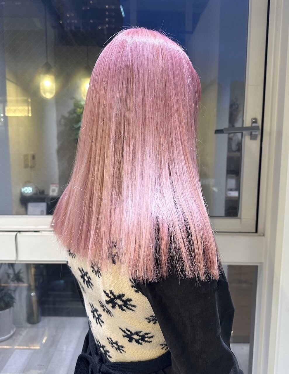 ピンクベージュ/ブリーチ/ブリーチなし/表参道/原宿/女性美容師