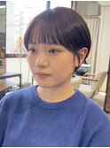 前髪ありショートヘア　丸みショート　ショートボブ　田村梨乃