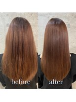 ユアーズ ヘア 恵比寿本店(youres hair)&nbsp;髪質改善トリートメントで叶う美髪ストレート　艶髪　前髪