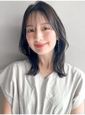 エアリーカール斜めバングセミディ艶感イメチェン#515f1010