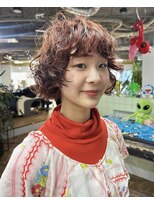 スイ(SUiii)&nbsp;マッシュボブパーマ/暖色カラー/ブリーチなしダブルカラー