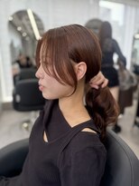 ジエクト カナウ(The Ect canow) ブラウンベージュヨシンモリ顔まわりカットハイレイヤーカット