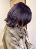 ブリーチカラーラベンダー＊艶髪透明感カラーミディアムボブ