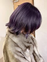 ミュラ(mulah)&nbsp;ブリーチカラーラベンダー＊艶髪透明感カラーミディアムボブ