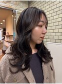 【ブリーチなしワンカラー×オリーブブラウン】