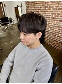 爽やかメンズショートメンズパーマメンズウェーブヘアアッシュ