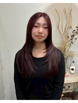 ロッカ(ROCCA)&nbsp;顔まわりレイヤー×艶レッドカラー