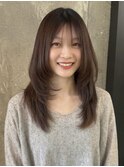 レイヤーカット 顔周りレイヤー 韓国レイヤー 新宿 emi