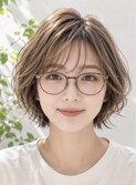 大人かわいい耳かけひし形ショートボブ