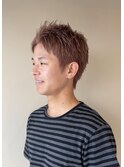 spiker short×pink beige