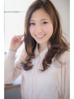 エヌアンドエー 春日部東口店(hair shop N&A)&nbsp;大人ガーリー×かきあげバング×鎖骨ミディアム×エアウェーブ