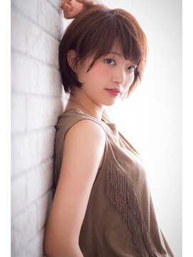 ヘアーアートシフォン 池袋西口店(Hair art chiffon) ミルクティーカラー＆トップノットな姫カットのモードボ186池