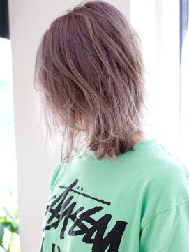 アルバム 銀座(ALBUM GINZA) シア―グレー_アッシュブラウンネオウルフ外ハネボブ_ba273091