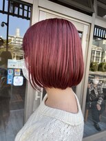 ミニム ヘアー(minim hair)&nbsp;【minim×岩田】ピンク×ぱっつんボブ