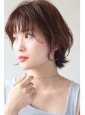 大人可愛い20代30代40代似合わせカットイメチェン流しバング