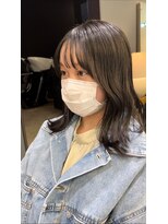 シェルハ(SHELHA)&nbsp;韓国ヘアミディアムヘア波巻きコテ巻き韓流ヘアシースルーバング