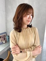 フォト 新宿(foto)&nbsp;ミディアムヘア外ハネスタイルコテ巻き風パーマ